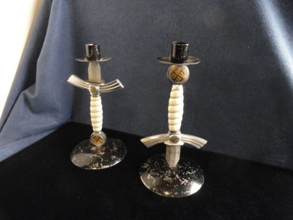 Set of 1st Model Luftwaffe Dagger Candle Stick Holders (#29041)